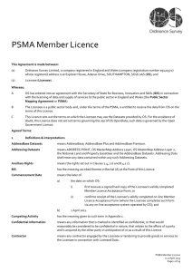 PSMA Member Licence