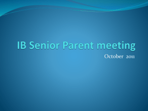 IB Senior Parent meeting