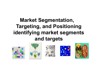 Market Segmentation, Targeting, and Positioning