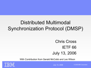 Distributed Multimodal Synchronization Protocol (DMSP)