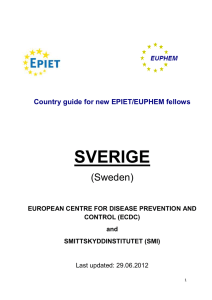 Country guide for new EPIET/EUPHEM fellows SVERIGE