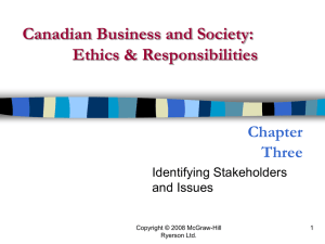 9 Identifying Stakeholders and Issues Chp. 3 (Feb 24)