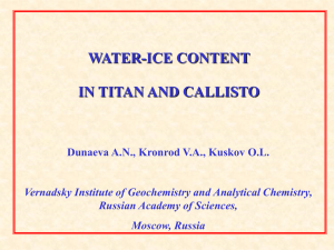 WATER-ICE CONTENT IN TITAN AND CALLISTO Dunaeva AN