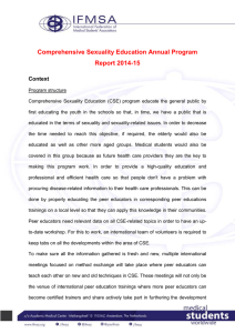 Comprehensive Sexuality Education (August 2015)