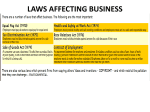 laws affecting business