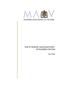 Cost of Victorian Local Government Immunisation Services