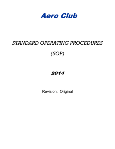 Aero Club STANDARD OPERATING