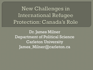 New Challenges in International Refugee Protection