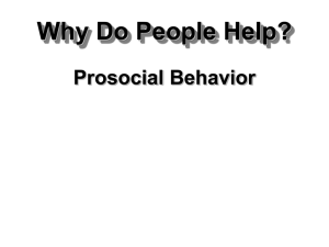 Prosocial Behavior Basic Motives Underlying Prosocial Behavior