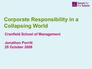 Corporate Responsibility in a Collapsing World