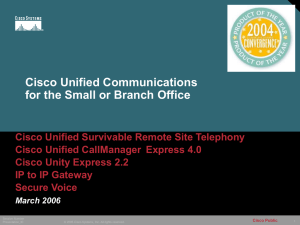 Unified Communications for the Small office or branch