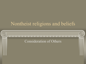 Non-theists religions and beliefs