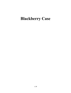 Blackberry Case Assignment