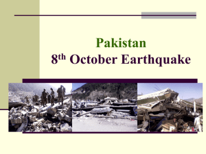 Pakistan 8th October Earthquake