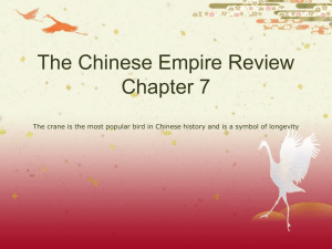 Chapter 7 China Dynasties