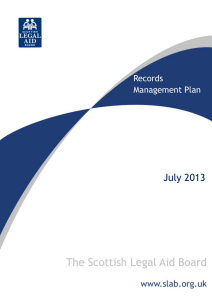 Records management plan - Scottish Legal Aid Board