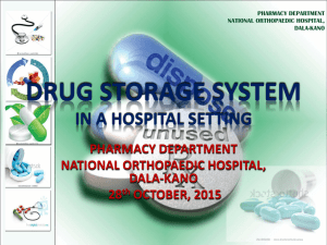 DRUGSTORAGESYSTEM - National Orthopaedic Hospital