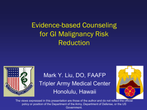 Evidence-based Counseling for GI Malignancy Risk