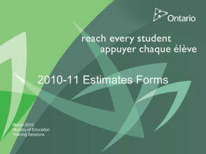 2010-11 Estimates Training Slides March 2010 v1.1