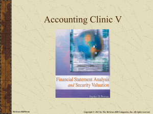 Financial Statement Analysis and Security Valuation