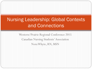 Nursing Leadership: Global Contexts and