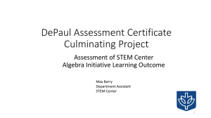 DePaul Assessment Certificate Culminating Project