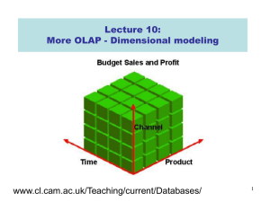 OLAP - Dimensional modeling