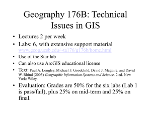 A. COURSE OBJECTIVES What kinds of jobs exist in GIS? 1. System