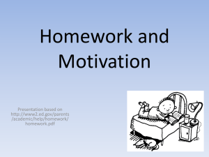Homework and Motivation