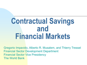 Contractual Savings (Pension Funds and Life Insurance) and