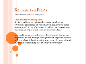 Reflective Essay