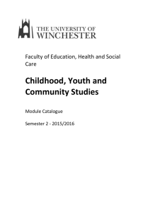 Childhood, Youth and Community Studies