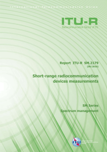 1 Regulation of short range devices in CEPT countries