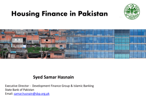 Housing Finance in Pakistan
