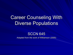 Career Counseling with Special Populations