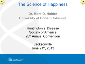 Happiness - Huntington's Disease Society of America