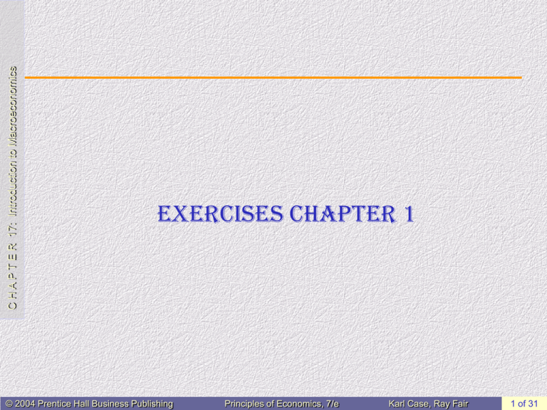 Chapter 1 Introduction To Macroeconomics Chapter 1 Introduction To Macroeconomics
