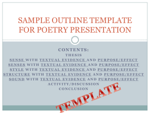 SAMPLE OUTLINE TEMPLATE FOR POETRY PRESENTATION