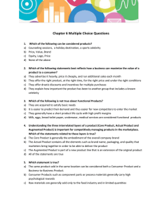 The Product as a Point of Value Chapter 6 Word Document