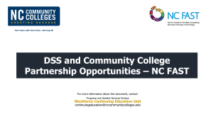 NC FAST Partnership with NC DSS