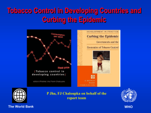 Curbing the Epidemic Governments and the Economics of Tobacco