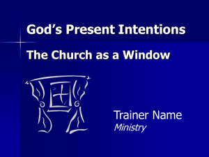 The Church as a Window – Part 1 Man's Need and God's Future