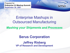 Enterprise Mashups for Outsourced Manufacturing