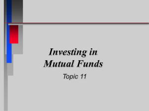 Chapter 11 - Mutual Funds