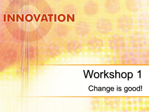 Innovation Workshop - The Staffordshire Partnership
