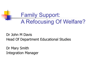 Refocussing Family Support: A Scottish Case Study