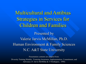 Multicultural and Antibias Strategies in Services for Children and