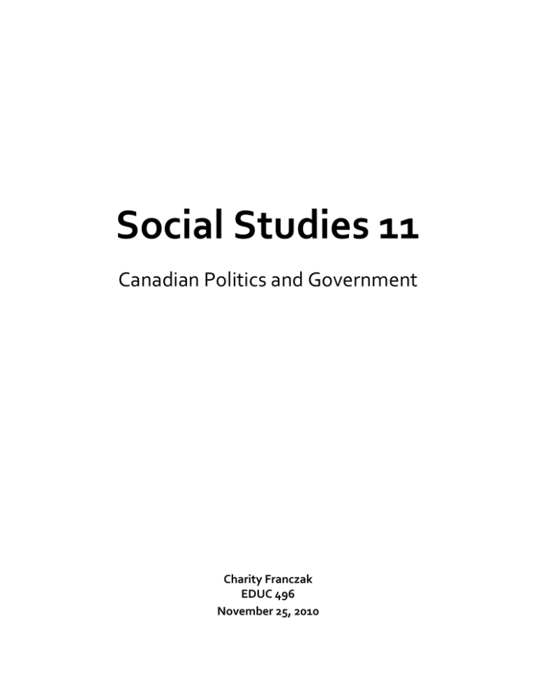 SS11- Government Unit Plan