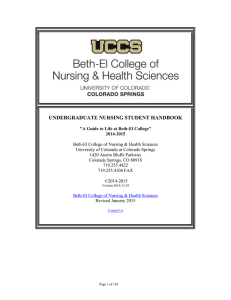 Beth-El College of Nursing and Health Sciences Goals