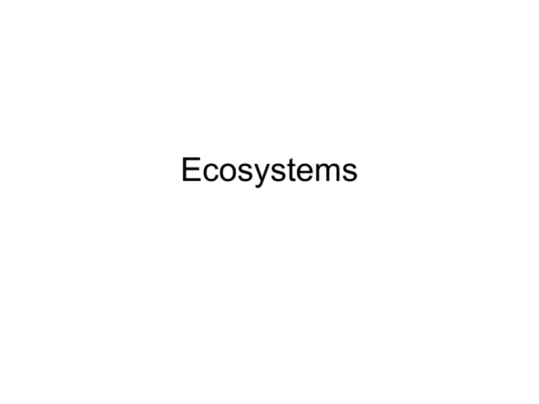 Ecosystems Effingham County Schools